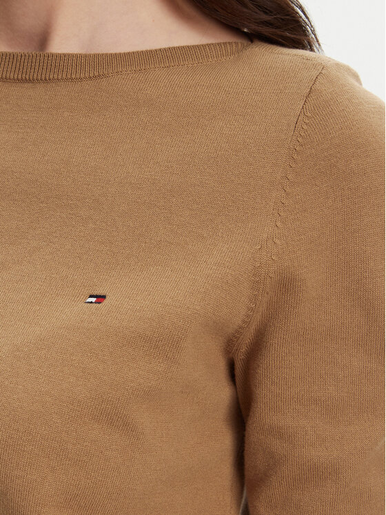 Tommy Hilfiger Tommy Hilfiger Džemper WW0WW40099 Smeđa Regular Fit