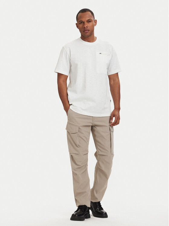 G-Star Raw G-Star Raw T-Shirt Distressed D28891-E512 Kremowy Regular Fit