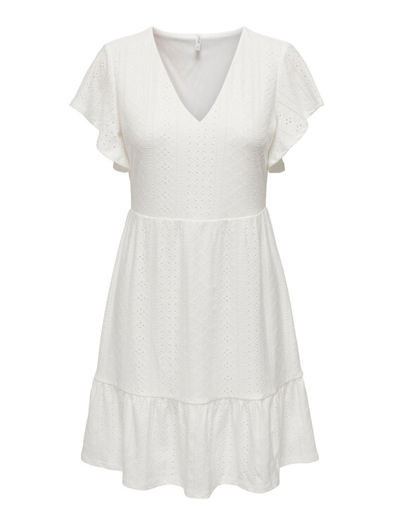 ONLY ONLY Každodenné šaty 15289687 Biela Regular Fit