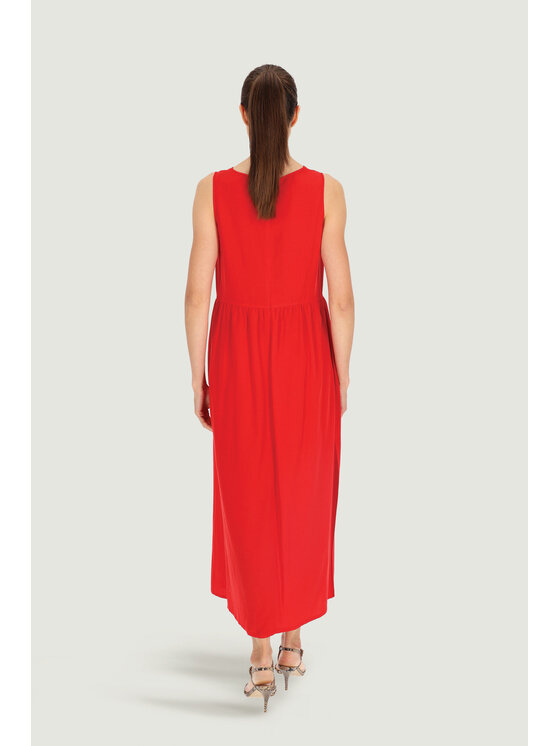 Deni Cler Milano Deni Cler Milano Sukienka letnia W-DC-3087-E2-J1-30-1 Czerwony Oversize