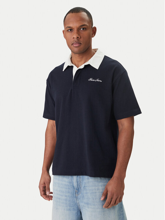 Guess Jeans Tricou polo M6GP13 KCYM1 Bleumarin Oversize