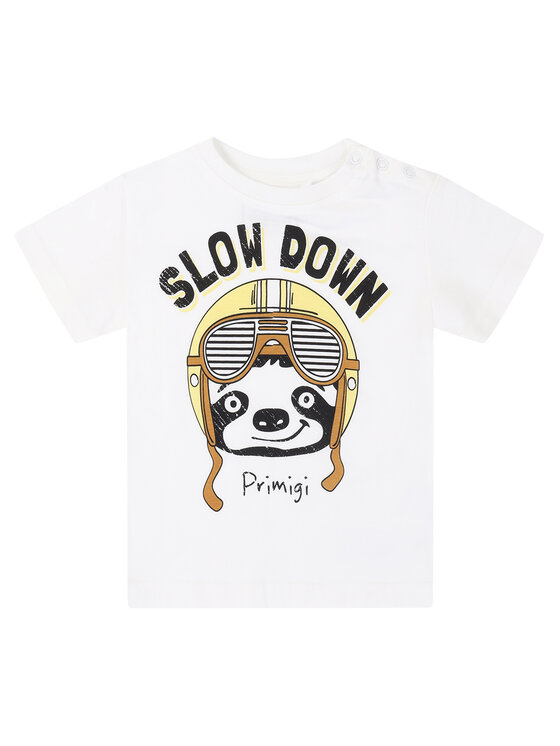 Primigi Primigi T-Shirt Fast Rider 45221006 Weiß Regular Fit