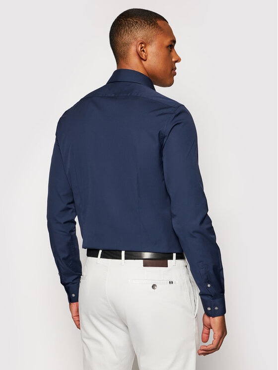 Calvin Klein Calvin Klein Hemd Contrast Flower K10K106782 Dunkelblau Slim Fit