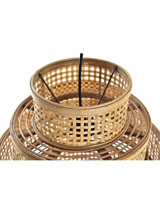 MIAhome MIAhome Lampa wisząca bambusowa Isibane Brązowy