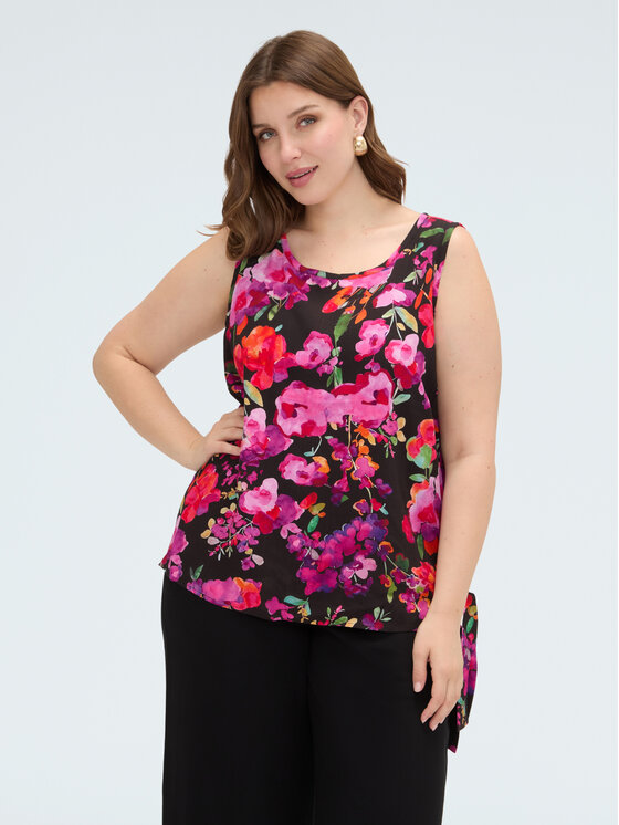 Fiorella Rubino Fiorella Rubino Bluzka 2083T002468N0Z3 Czarny Regular Fit