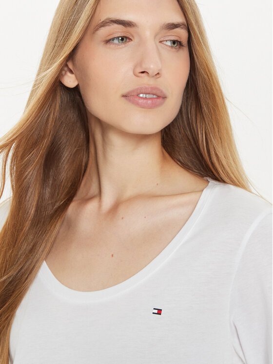 Tommy Hilfiger Tommy Hilfiger Bluse UW0UW05228 Weiß Relaxed Fit