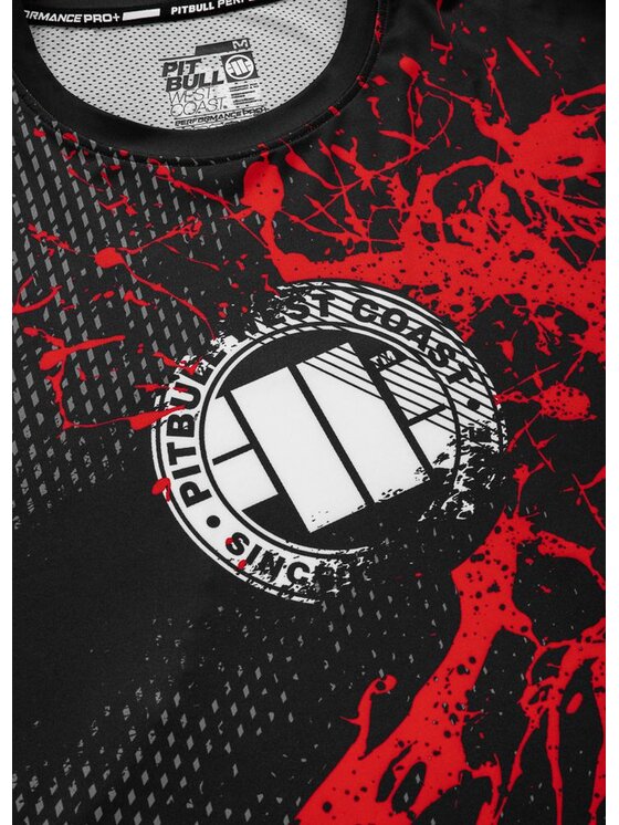 PITBULL PITBULL Koszulka techniczna Longsleeve Mesh Performance Pro plus Blood Dog II M Czarny Regular Fit