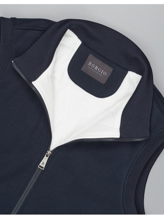 Borgio Borgio Bezrękawnik montemezzo Granatowy Slim Fit