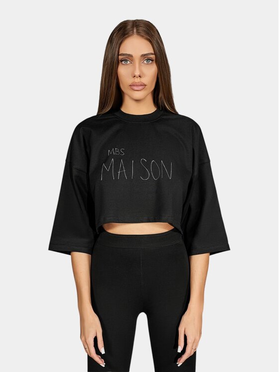 MADE BY SOCIETY MADE BY SOCIETY T-Shirt Crown - T27764 Czarny Basic Fit
