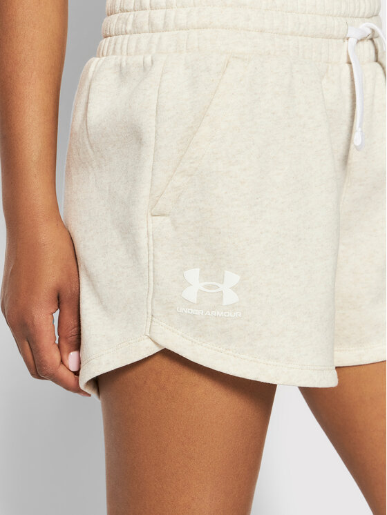Under Armour Under Armour Szorty sportowe Ua Rival Fleece 1369858 Beżowy Loose Fit