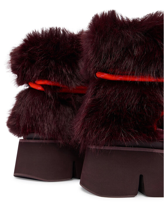 United Nude United Nude Μπότες Χιονιού Stomper Fur Boot 11048993120 Μπορντό
