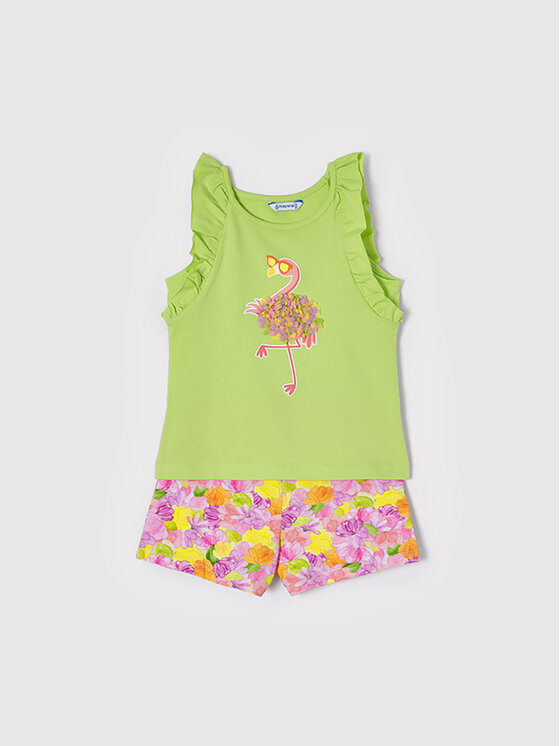 Completo top e pantaloncini 3286 Multicolore