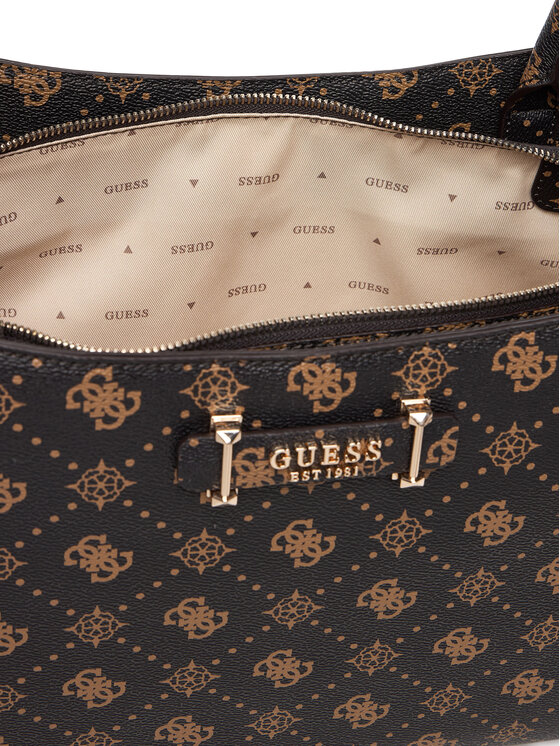 Guess Guess Дамска чанта Carrie Logo HWGP98 98220 Кафяв