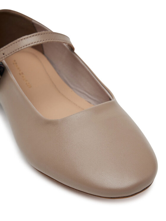 Tommy Hilfiger Tommy Hilfiger Ballerinas Leather Maryjane Ballerina FW0FW08651 Beige