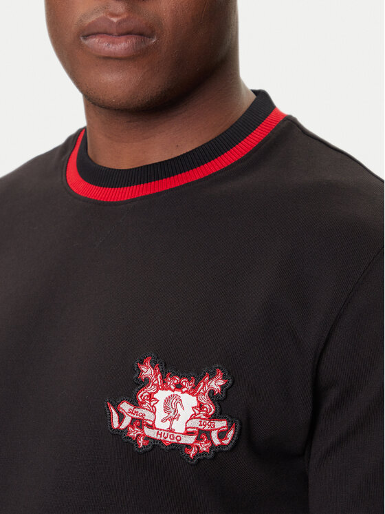 HUGO HUGO T-särk Dugbytee 50542957 Must Relaxed Fit
