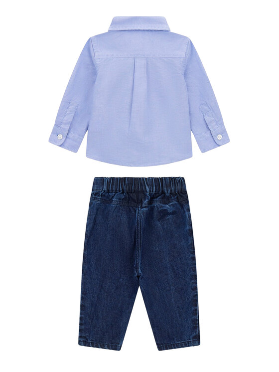 Guess Guess Completo camicia e pantaloni di tessuto I6RG03 W9CL0 Blu Regular Fit