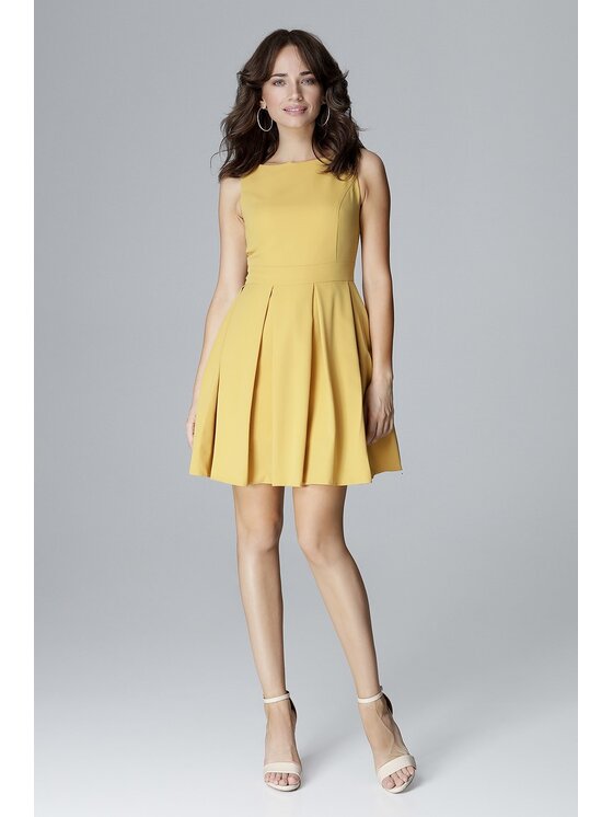 Lenitif Lenitif Vestito L006 Giallo Regular Fit