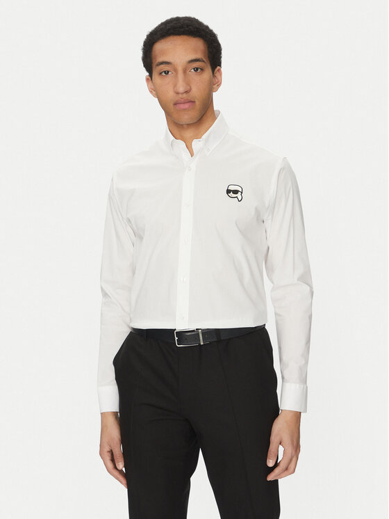 KARL LAGERFELD KARL LAGERFELD Marškiniai 605911 552671 Balta Slim Fit