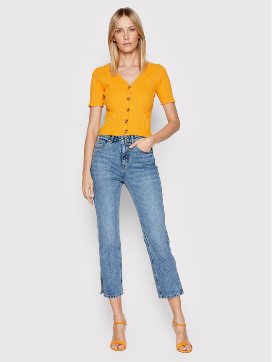 Cardigan LKC-273CLIMATE Arancione Slim Fit