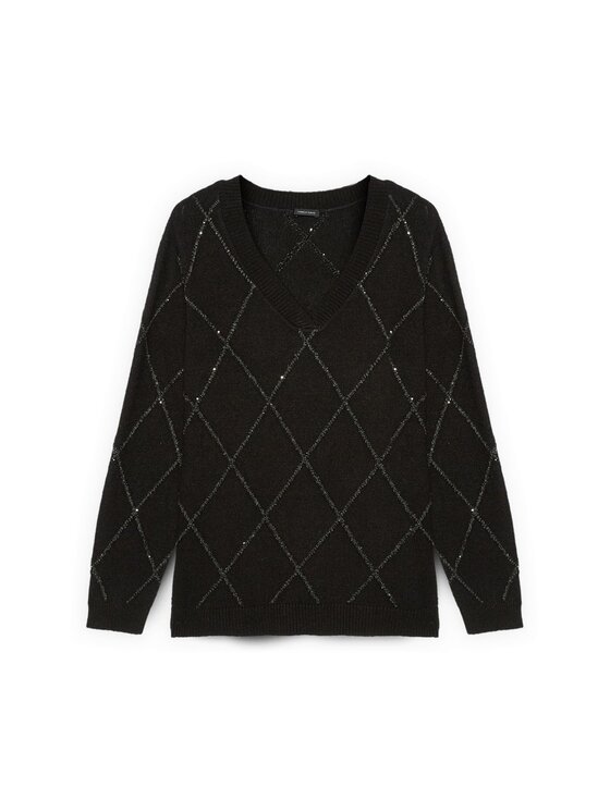 Fiorella Rubino Fiorella Rubino Sweter M751L008135N033 Czarny Regular Fit