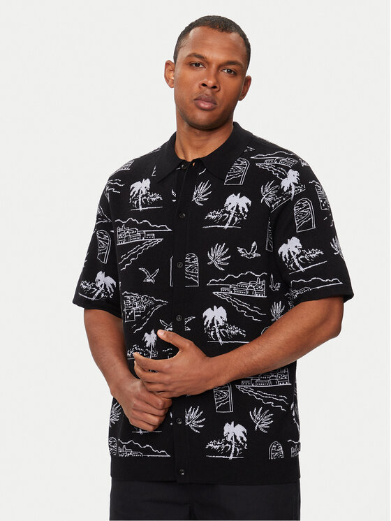 Vans Polokošeľa Sorrento Sweater Polo VN000G3F Čierna Regular Fit