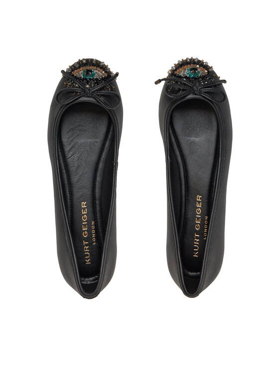 Kurt Geiger Kurt Geiger Baleríny Eye Emb 1289000109 Černá