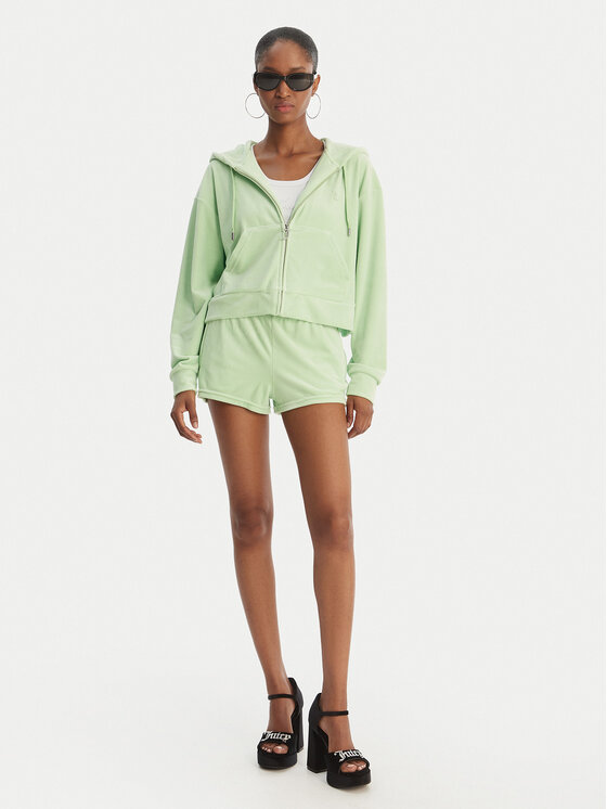 Juicy Couture Juicy Couture Športne kratke hlače Tamia JCWHS126305 Zelena Regular Fit