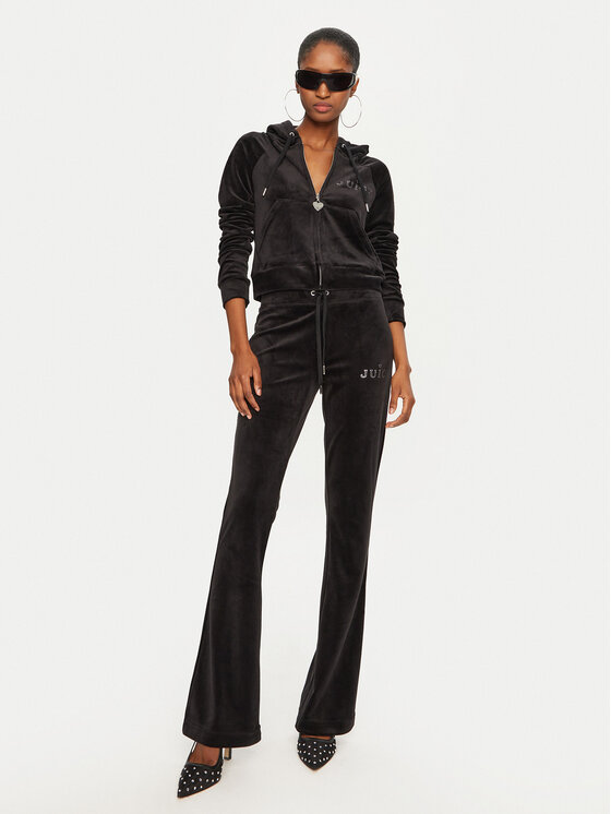 Juicy Couture Juicy Couture Спортивні штани Regal Lisa JCBBJ224829 Чорний Flare Fit