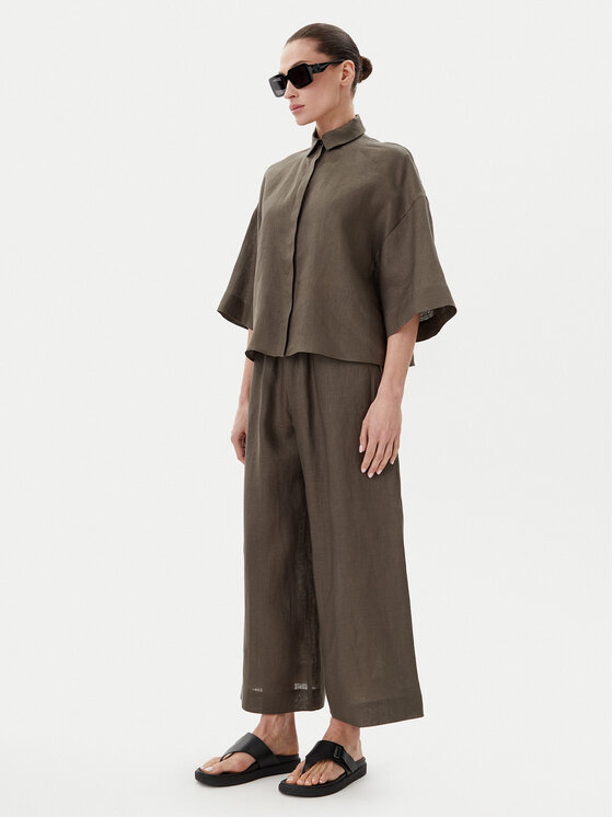 Max Mara Max Mara Сорочка Mirano 2516111028 Зелений Relaxed Fit