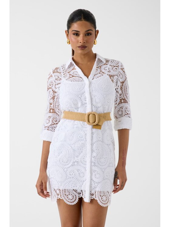 Marciano Guess Marciano Guess Každodenní šaty 183004 Bílá Classic Fit