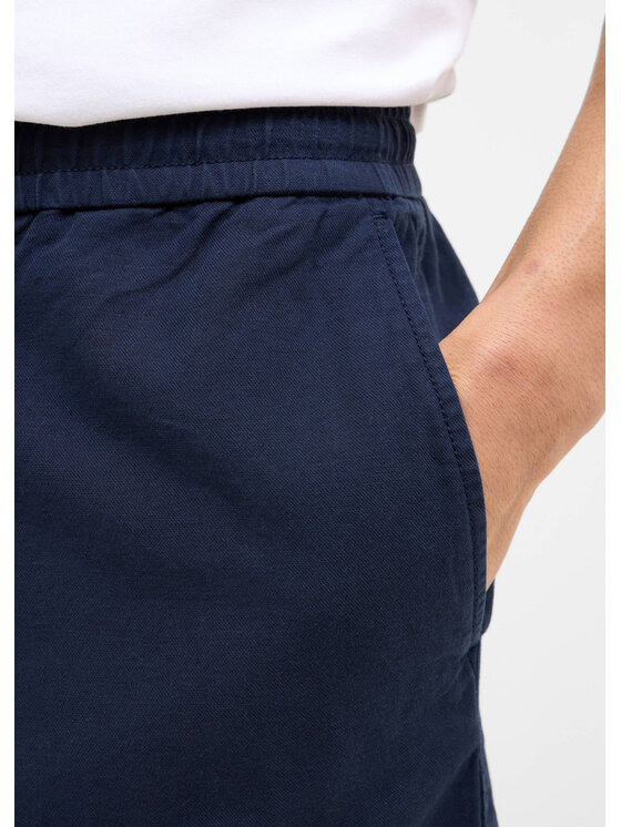 Mustang Mustang Pantaloncini di tessuto Linen Jogger Shorts Blu Regular Fit