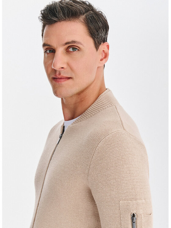 Pako Lorente Pako Lorente Sweter P25WF-2X-035 Beżowy Classic Fit