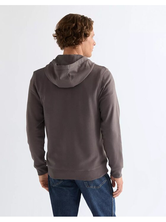 Wrangler Wrangler Bluza GRAPHIC ZIP HOODIE Szary Regular Fit