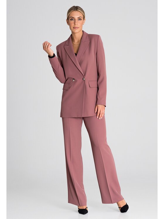 FIGL FIGLFIGL Pantaloni da donna M949 Rosa Regular Fit