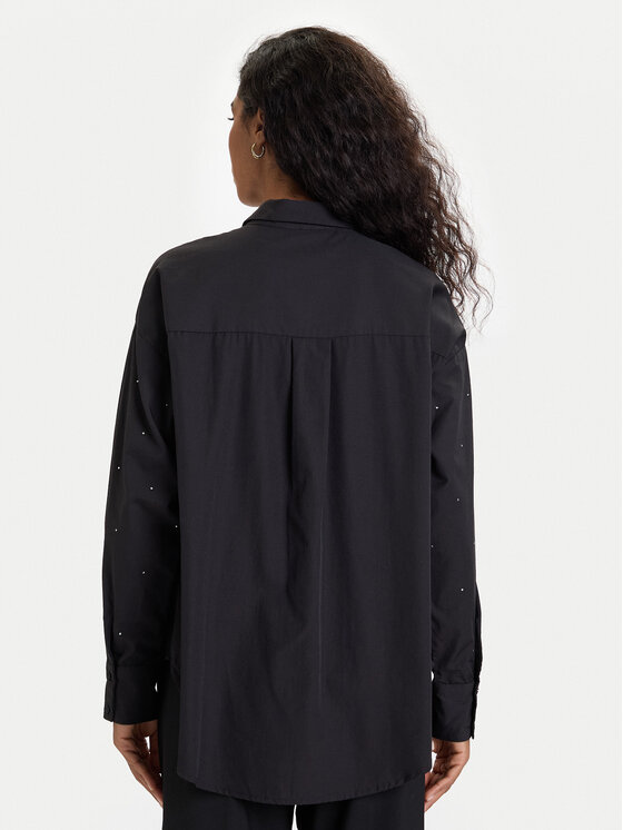 Vero Moda Vero Moda Koszula Fanni 10337791 Czarny Oversize