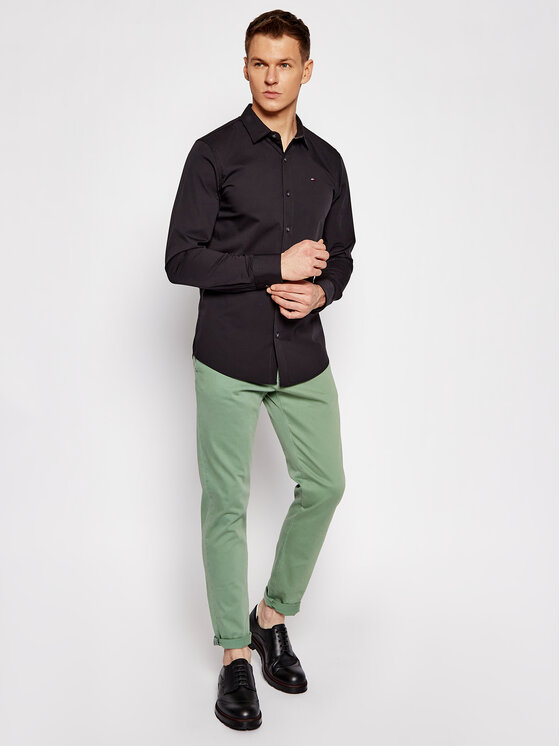 Tommy Jeans Tommy Jeans Krekls DM0DM04405 Melns Slim Fit