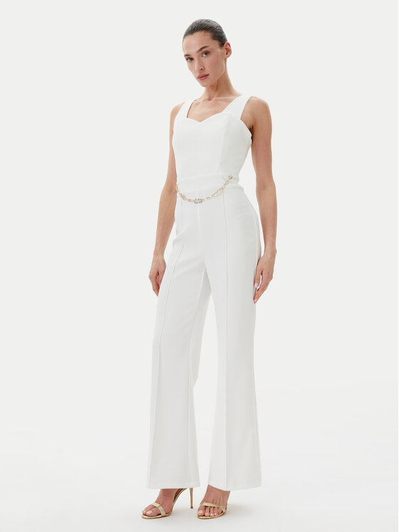 Rinascimento Rinascimento Salopetă CFC0019844002 Alb Regular Fit