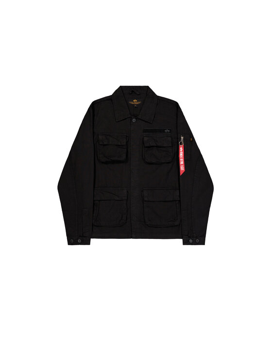 Alpha Industries Alpha Industries Koszula Ripstop Cargo Overshirt Czarny Regular Fit