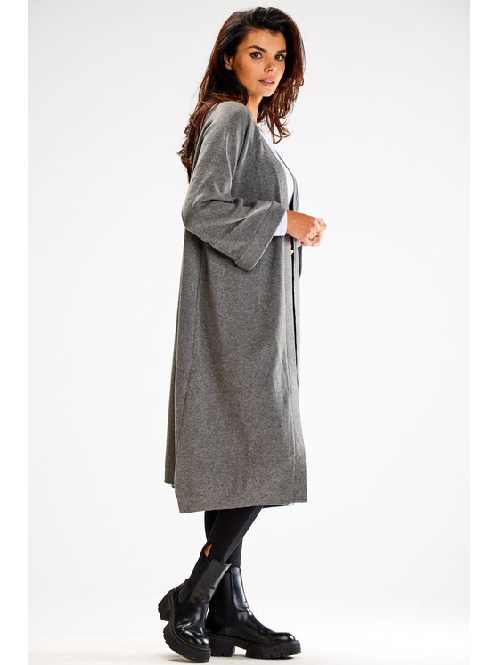 Awama Awama Sweter A617 Szary Basic Fit