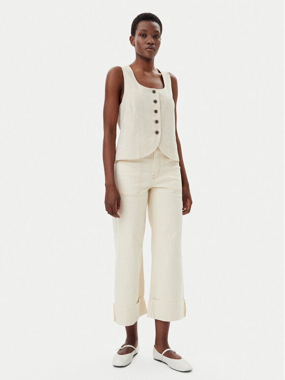 Gap Gap Джинси 744789-00 Бежевий Wide Leg