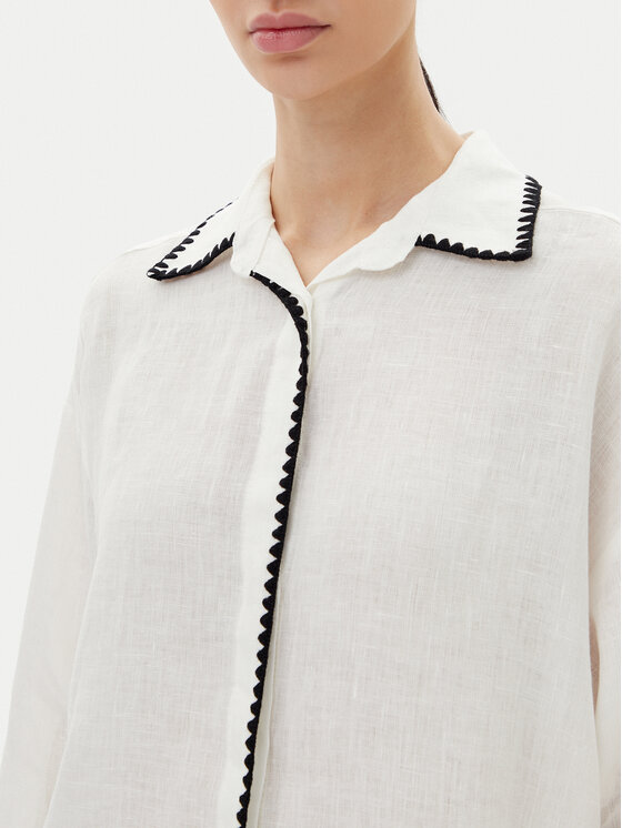 ICONA ICONA Košile RP5LE003 Bílá Relaxed Fit
