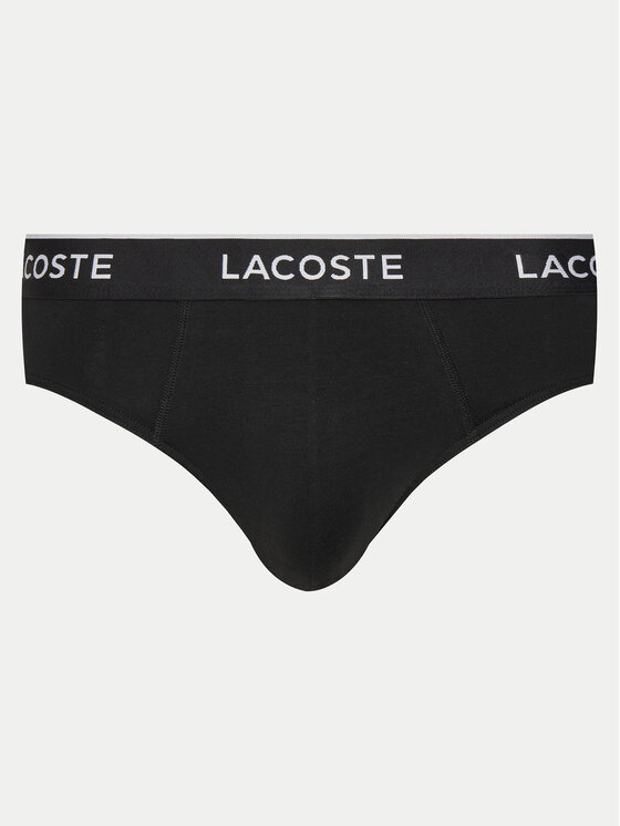 Lacoste Lacoste Set od 3 para muških slip gaća 8H1293 Crna