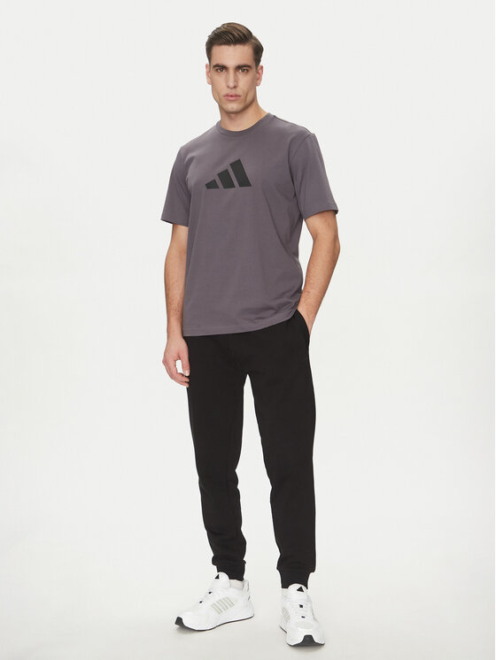adidas adidas T-Shirt Future Icons 3 Bar Logo JD4921 Szary Regular Fit
