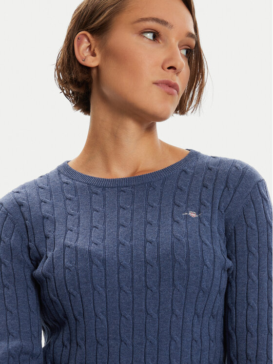 Gant Gant Пуловер 4800100 Тъмносин Slim Fit