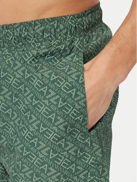 EA7 Emporio Armani EA7 Emporio Armani Pantaloni scurți pentru înot 7M001677 AF21249 M7130 Verde Regular Fit