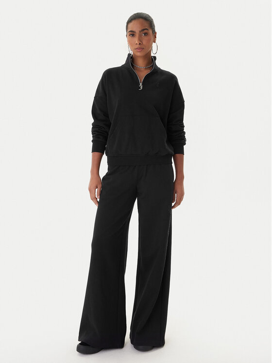 Juicy Couture Juicy Couture Teplákové nohavice Annen JCWBJ225320 Čierna Wide Leg