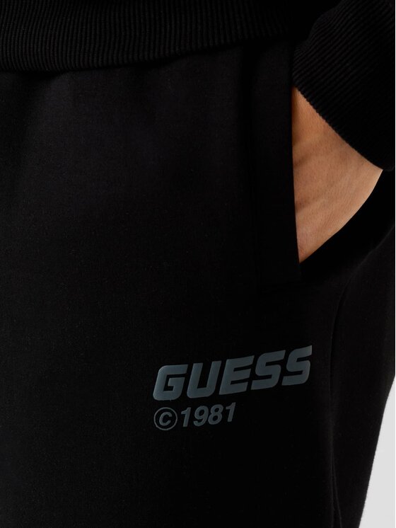 Guess Guess Spodnie materiałowe 180801 Czarny Regular Fit