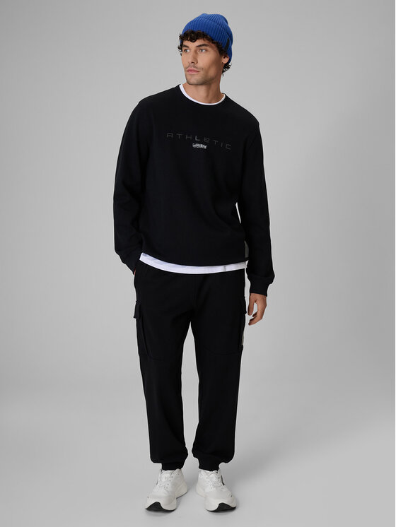 4F 4F Spodnie dresowe NIGHT RUN Czarny Regular Fit