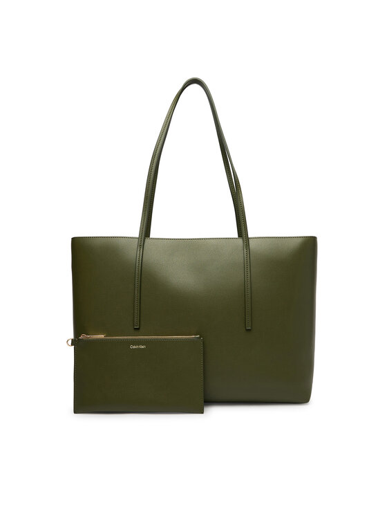 Calvin Klein Calvin Klein Kabelka Foil Logo Tote W/Pouch LV04F3274G Zelená