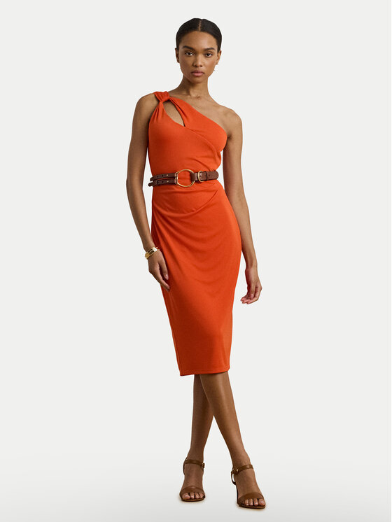 Sukienka koktajlowa LAUREN RALPH LAUREN, Rozmiar 12, Pomarańczowa, 253903046003